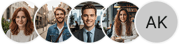 Multiple investor profile avatars on Steadhoard Group trading review block